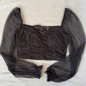 Windsor Long Sleeve Swiss Dot Blouse 🖤